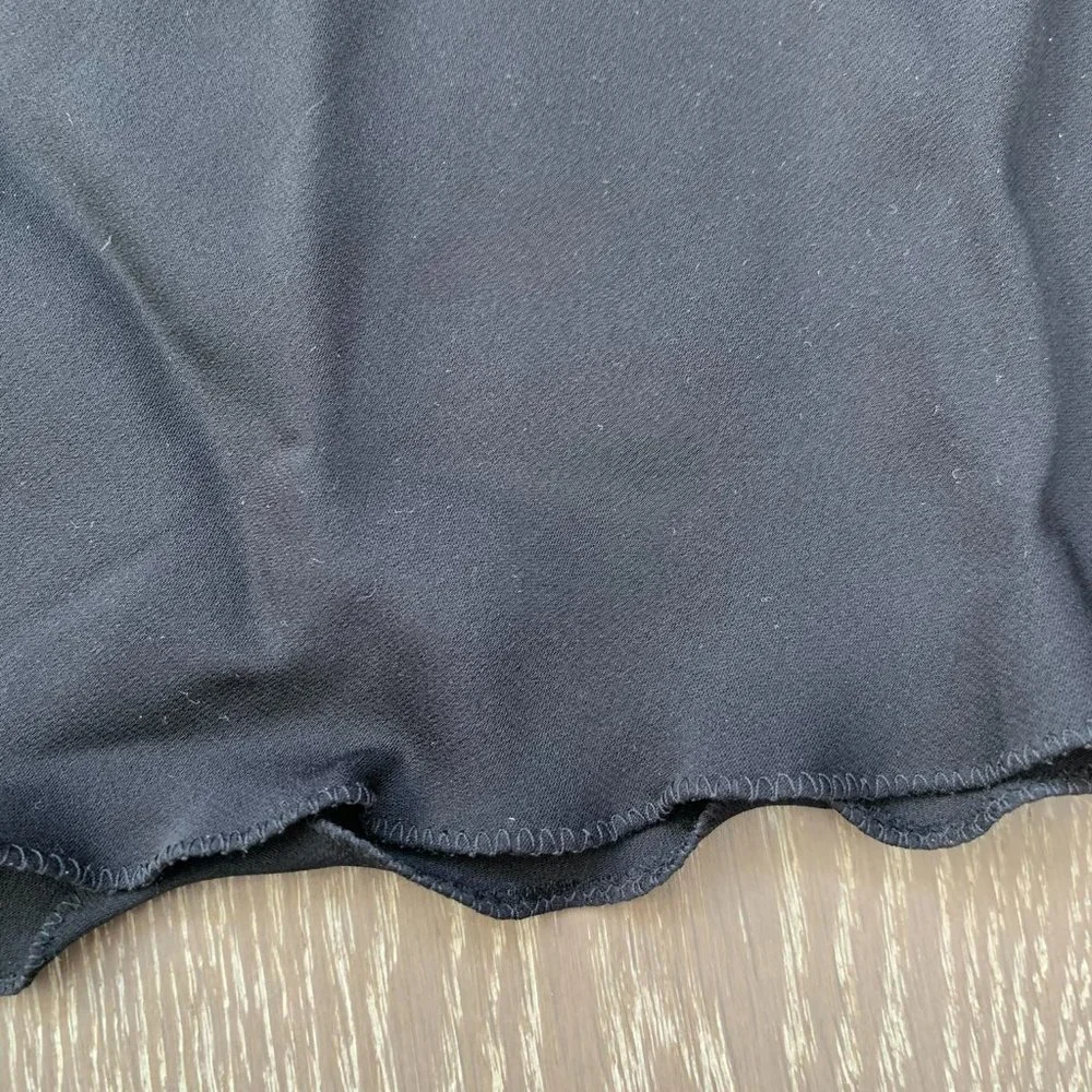 Theory Ruffle Shell blouse in black - Picture 7 of 8